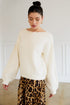 CROCHET SLEEVE DETAIL SWEATER